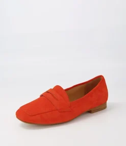 Flash Sale Merlino Bright Orange Suede Loafers Women Loafers
