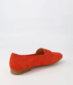 Flash Sale Merlino Bright Orange Suede Loafers Women Loafers