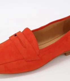 Flash Sale Merlino Bright Orange Suede Loafers Women Loafers