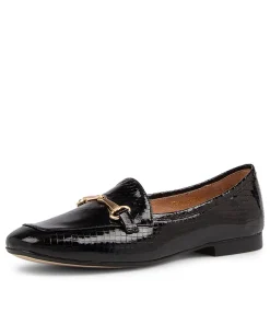 Store Midi Black Mirror Leather Loafers Women Loafers