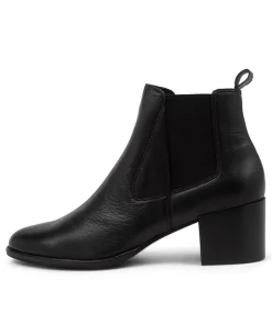 New Mochi Black Leather Ankle Boots Bh Women Ankle Boots