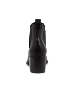 New Mochi Black Leather Ankle Boots Bh Women Ankle Boots