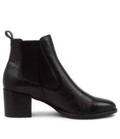 New Mochi Black Leather Ankle Boots Bh Women Ankle Boots