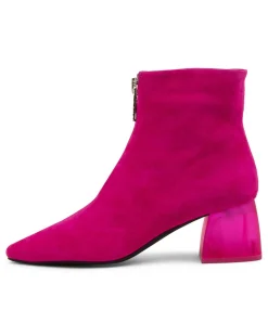 Shop Morocco Fuchsia Suede Ankle Boots Women Ankle Boots