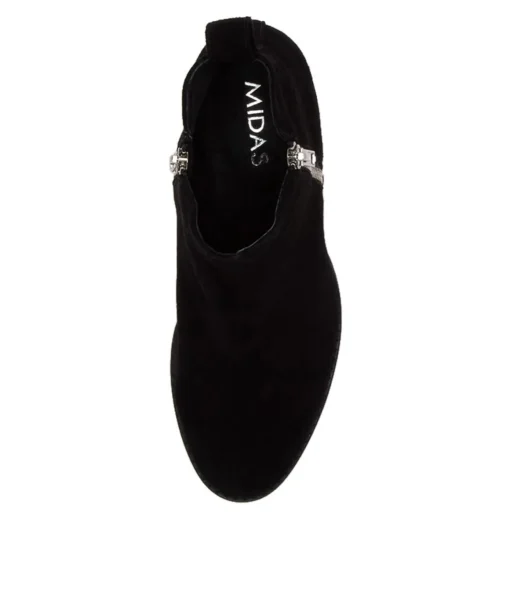 Store Myshka Black Suede Ankle Boots Bh Women Ankle Boots