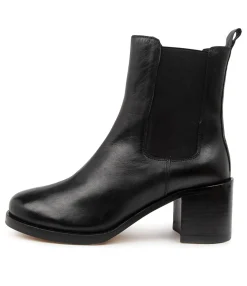 Fashion Neeny Black Leather Women Ankle Boots