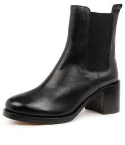 Fashion Neeny Black Leather Women Ankle Boots
