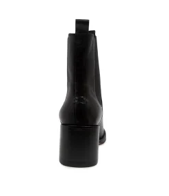 Fashion Neeny Black Leather Women Ankle Boots