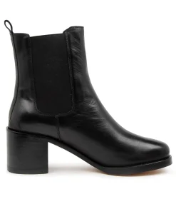 Fashion Neeny Black Leather Women Ankle Boots
