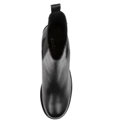 Fashion Neeny Black Leather Women Ankle Boots