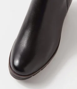 Cheap Neesha Black Leather Ankle Boots Women Ankle Boots