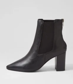 Store Nemo Black Leather Chelsea Boots Women Ankle Boots