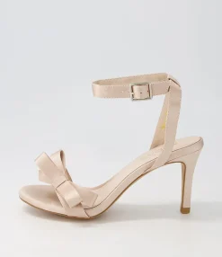 Flash Sale Nepitta Cream Satin Sandals Women Heels