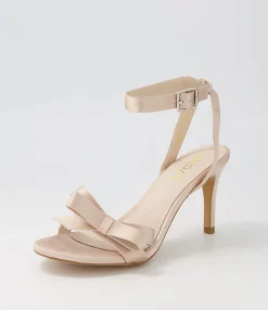 Flash Sale Nepitta Cream Satin Sandals Women Heels