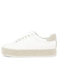 Clearance Nost White Leather Women Sneakers