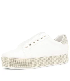 Clearance Nost White Leather Women Sneakers