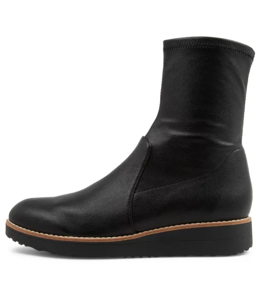 Shop Oamar Black Stretch Ankle Boots Bs Women Ankle Boots
