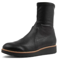 Shop Oamar Black Stretch Ankle Boots Bs Women Ankle Boots