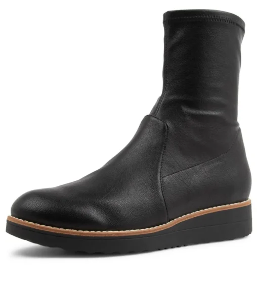 Shop Oamar Black Stretch Ankle Boots Bs Women Ankle Boots