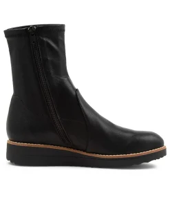 Shop Oamar Black Stretch Ankle Boots Bs Women Ankle Boots