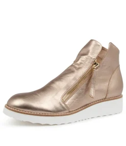 Store Olise Champagne Leather Women Ankle Boots