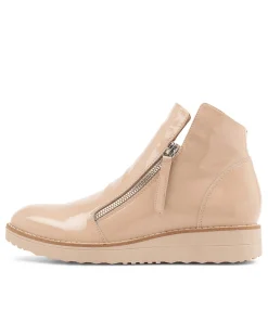 Best Sale Olise Latte Patent Leather Ankle Boots Ns Women Ankle Boots