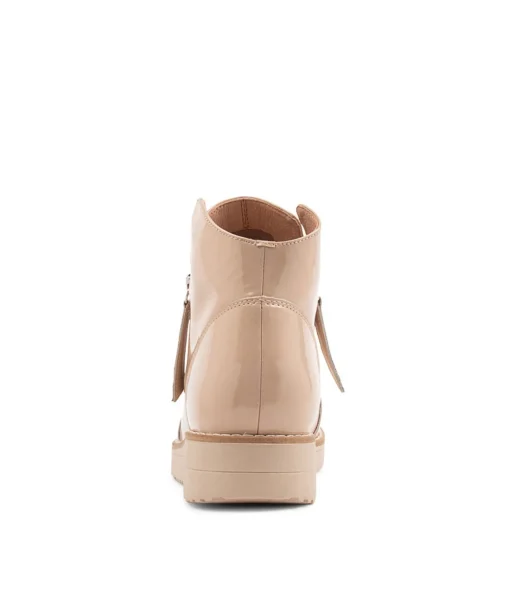 Best Sale Olise Latte Patent Leather Ankle Boots Ns Women Ankle Boots