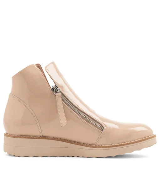 Best Sale Olise Latte Patent Leather Ankle Boots Ns Women Ankle Boots