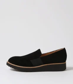 Cheap Orad Black Suede Loafers Women Loafers