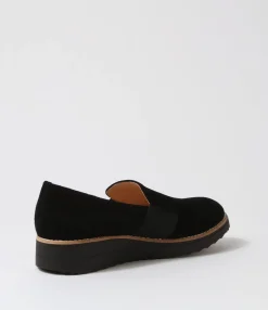Cheap Orad Black Suede Loafers Women Loafers