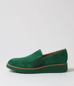 Clearance Orad Dark Emerald Suede Loafers Women Loafers