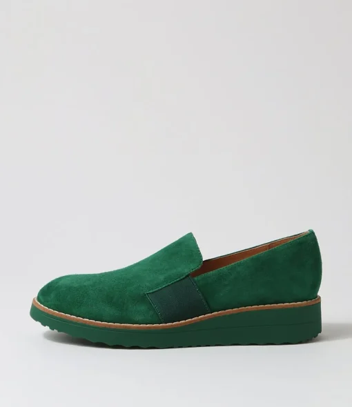 Clearance Orad Dark Emerald Suede Loafers Women Loafers