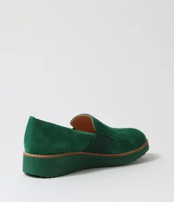 Clearance Orad Dark Emerald Suede Loafers Women Loafers