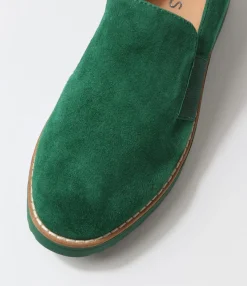 Clearance Orad Dark Emerald Suede Loafers Women Loafers