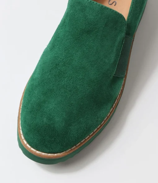 Clearance Orad Dark Emerald Suede Loafers Women Loafers