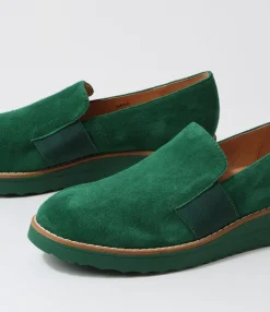 Clearance Orad Dark Emerald Suede Loafers Women Loafers