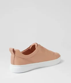 Shop Osho Dark Nude Leather Sneakers Women Sneakers