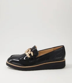 Shop Osie Black Patent Leather Loafers Women Loafers