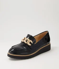 Shop Osie Black Patent Leather Loafers Women Loafers