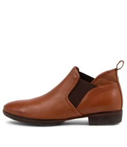 Online Oswald Cognac Leather Chelsea Boots Women Ankle Boots