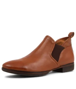 Online Oswald Cognac Leather Chelsea Boots Women Ankle Boots