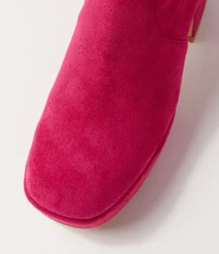 Best Sale Otis Fuchsia Stretch Microsuede Ankle Boots Women Ankle Boots