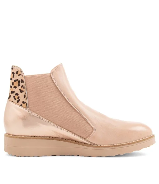 Best Sale Ozeke Cafe Leopard Multi Ankle Boots Women Ankle Boots