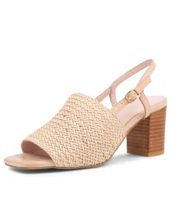 Cheap Payte Nude Leather Heeled Heels Women Heels