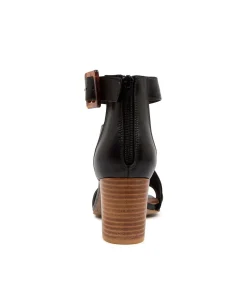 Best Perra Black Leather Women Heels