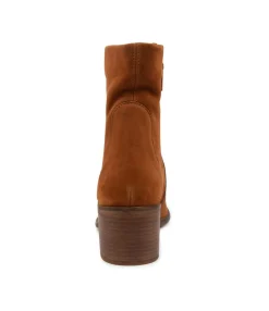 Online Pettie Cognac Suede Women Ankle Boots