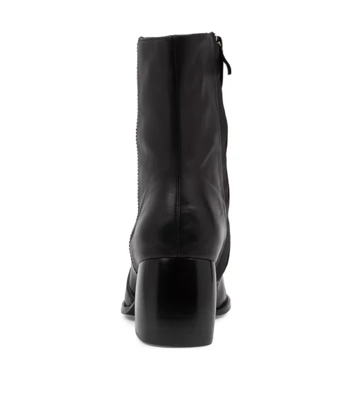 Best Sale Pixi Black Leather Ankle Boots Bh Women Ankle Boots