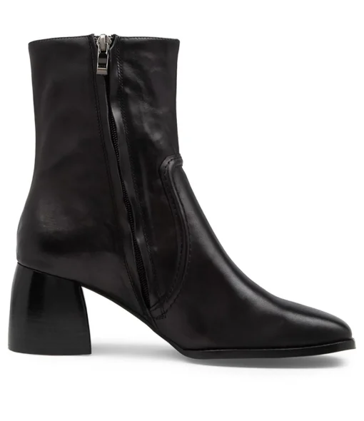 Best Sale Pixi Black Leather Ankle Boots Bh Women Ankle Boots
