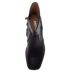 Best Sale Pixi Black Leather Ankle Boots Bh Women Ankle Boots