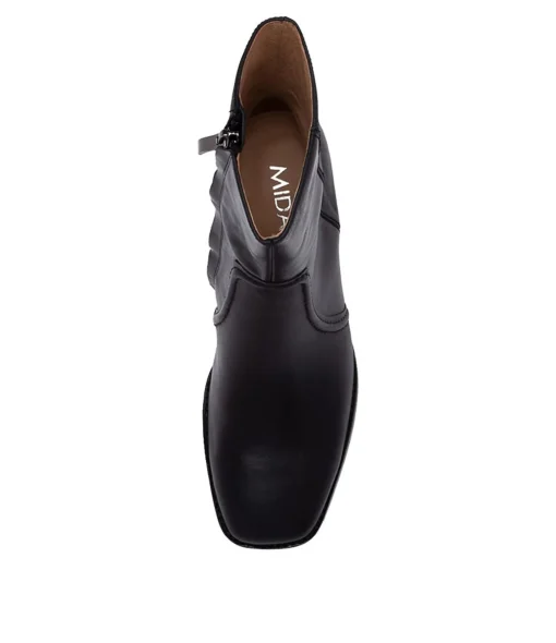 Best Sale Pixi Black Leather Ankle Boots Bh Women Ankle Boots